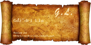 Gödri Lia névjegykártya